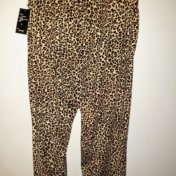 🐆 Robert Louis Sz Large 12 14 Animal Print Pants Stretch Waist NEW W/ Tag 🐆 - Picture 2 of 5